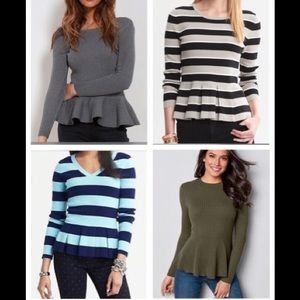 Banana Republic Striped peplum sweater
